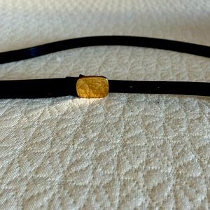 Black and gold slim belt